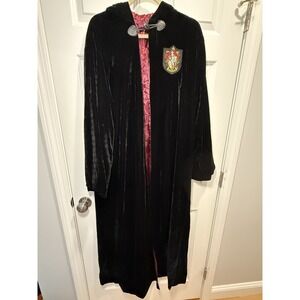 Wizarding World Harry Potter Gryffindor Cloak One Size Black Velvet Satin Lined